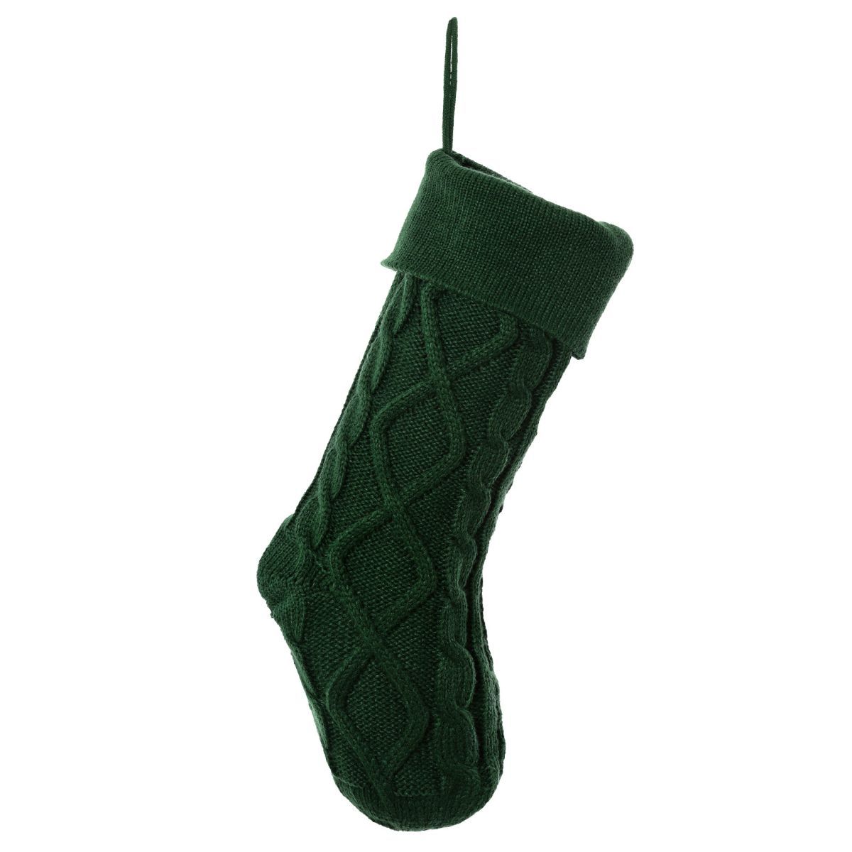 Christmas knitted wool stocking
