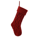 2 x Red Knitted Wool Stockings
