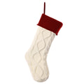 2 x Red Detail Knitted Wool Stocking
