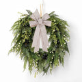 Burlap and White Striped Ribbon Bow