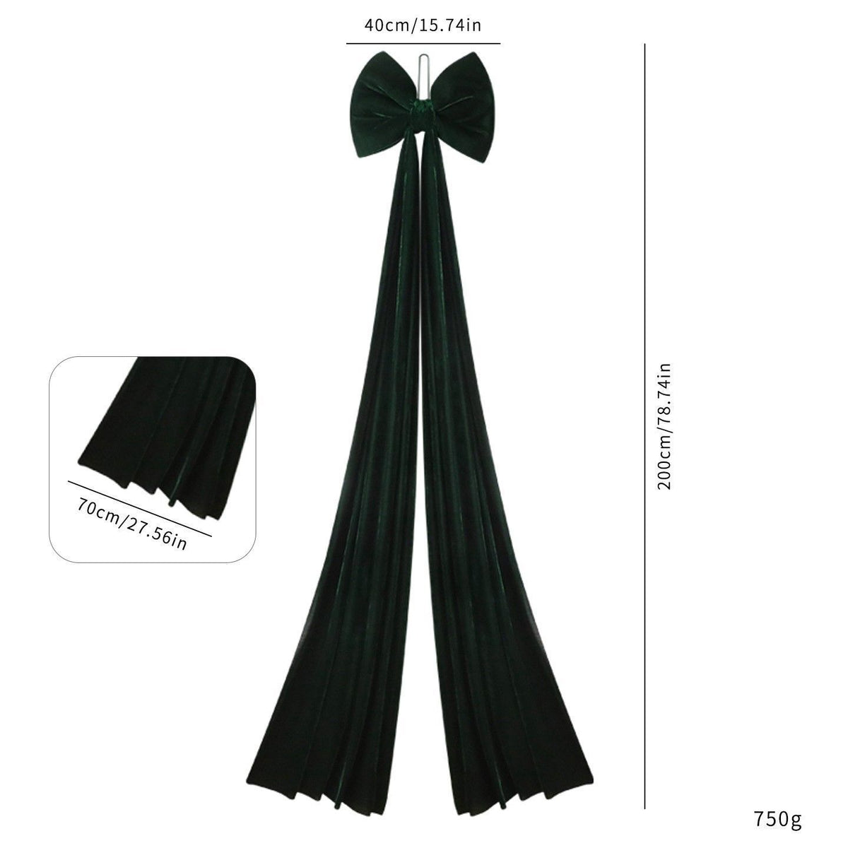 Extra Large Dark Green Christmas Tree Bow