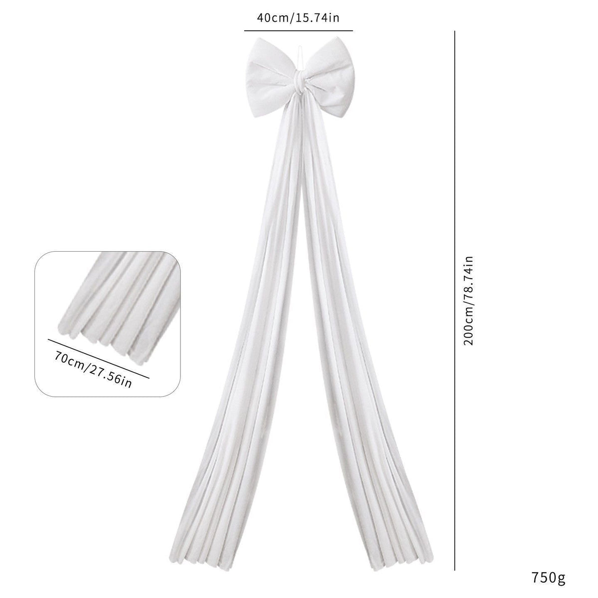 Extra Large White Christmas Tree Bow