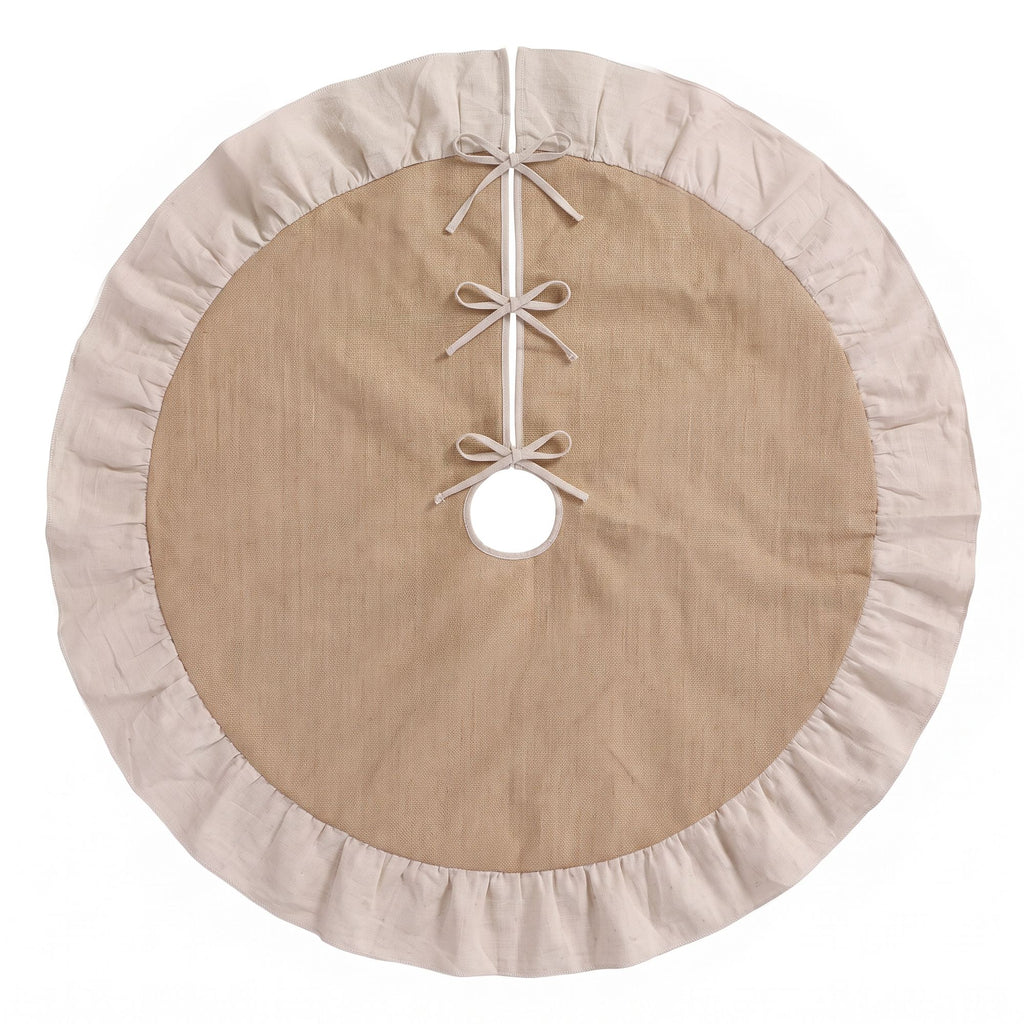 120cm Linen Christmas Tree Skirt
