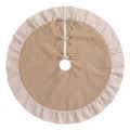 120cm Linen Christmas Tree Skirt