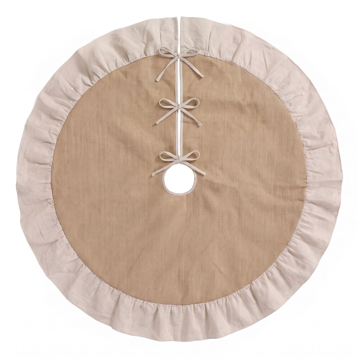 120cm Linen Christmas Tree Skirt