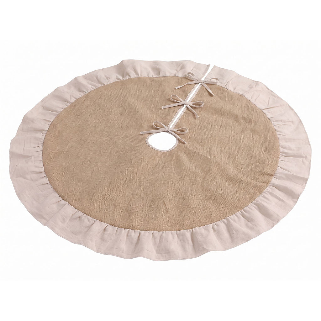 120cm Linen Christmas Tree Skirt