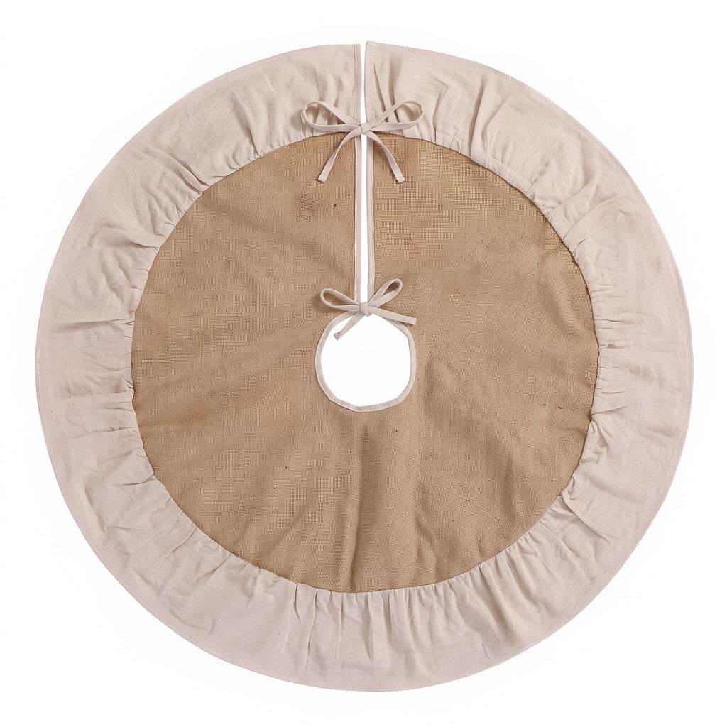 90cm Linen Christmas Tree Skirt
